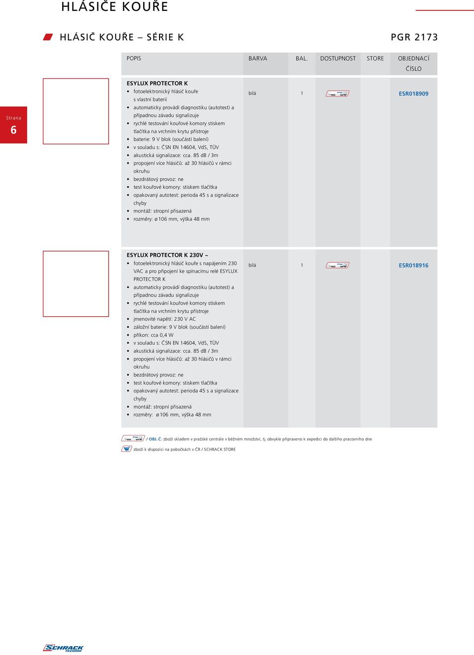 kouřové komory stiskem tlačítka na vrchním krytu přístroje baterie: 9 V blok (součástí balení) v souladu s: ČSN EN 14604, VdS, TÜV akustická signalizace: cca.