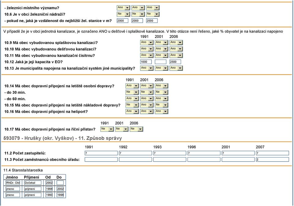 9 Má obec vybudovanou splaškovou kanalizaci? Ano Ano Ano 10.10 Má obec vybudovanou dešťovou kanalizaci? Ano Ano Ano 10.11 Má obec vybudovanou kanalizační čisítrnu? Ano Ano Ano 10.12 Jaká je její kapacita v EO?