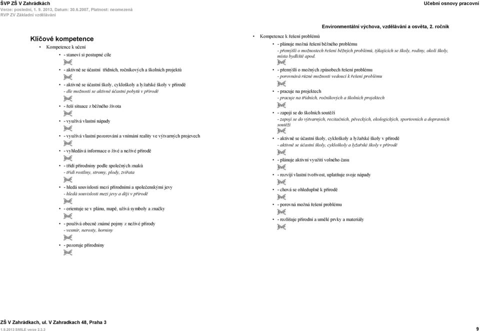 projevech - vyhledává informace o živé a neživé přírodě - třídí přírodniny podle společných znaků - třídí rostliny, stromy, plody, zvířata - hledá souvislosti mezi přírodními a společenskými jevy -