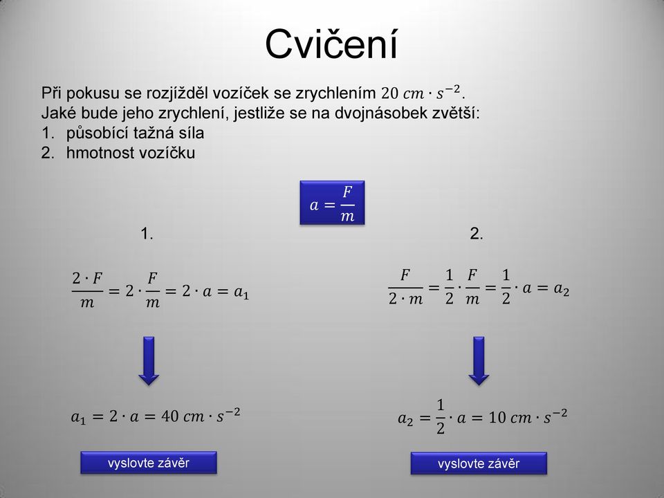 působící ažná síla 2.