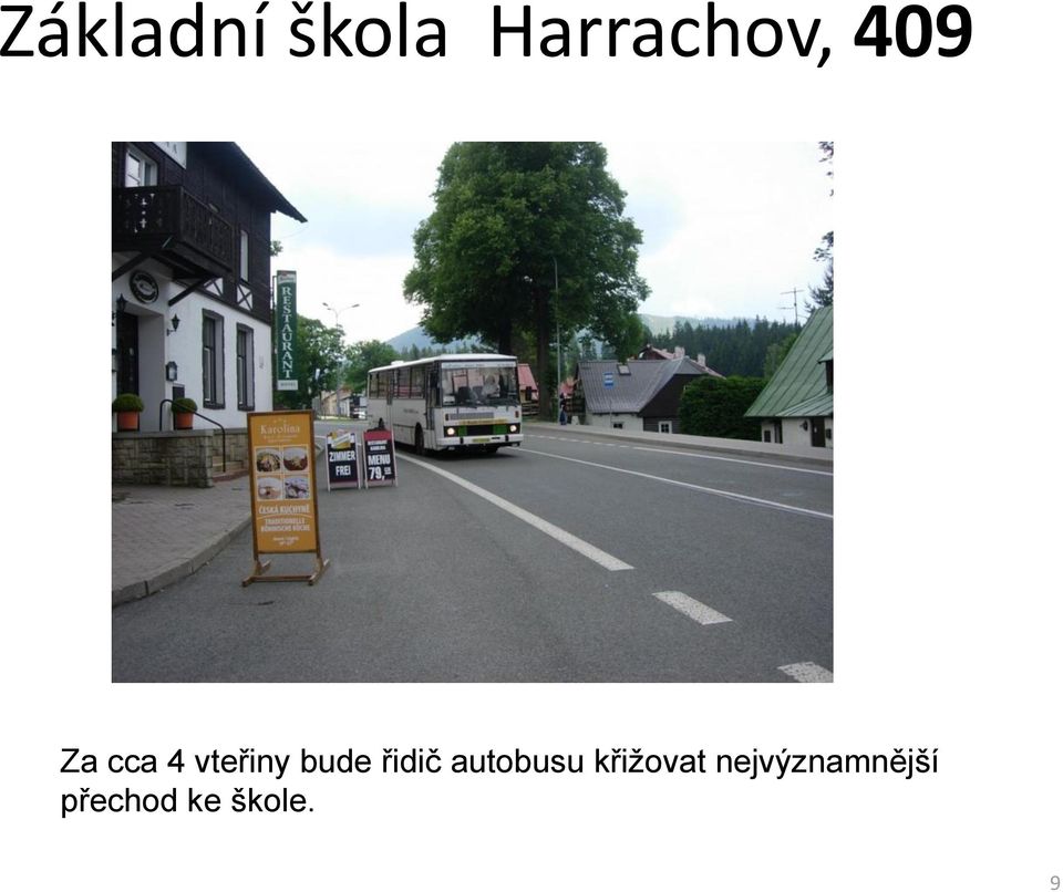 řidič autobusu křižovat