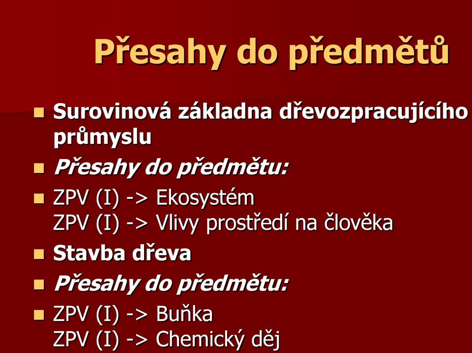 -> Ekosystém ZPV (I) -> Vlivy prostředí na člověka