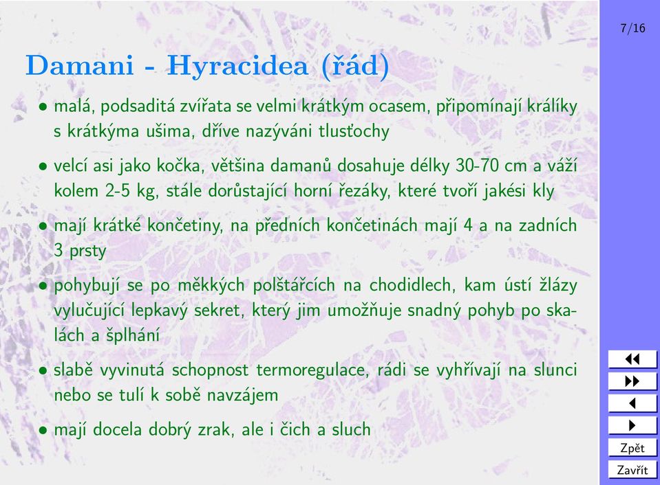 končetinách mají 4 a na zadních 3 prsty pohybují se po měkkých polštářcích na chodidlech, kam ústí žlázy vylučující lepkavý sekret, který jim umožňuje snadný