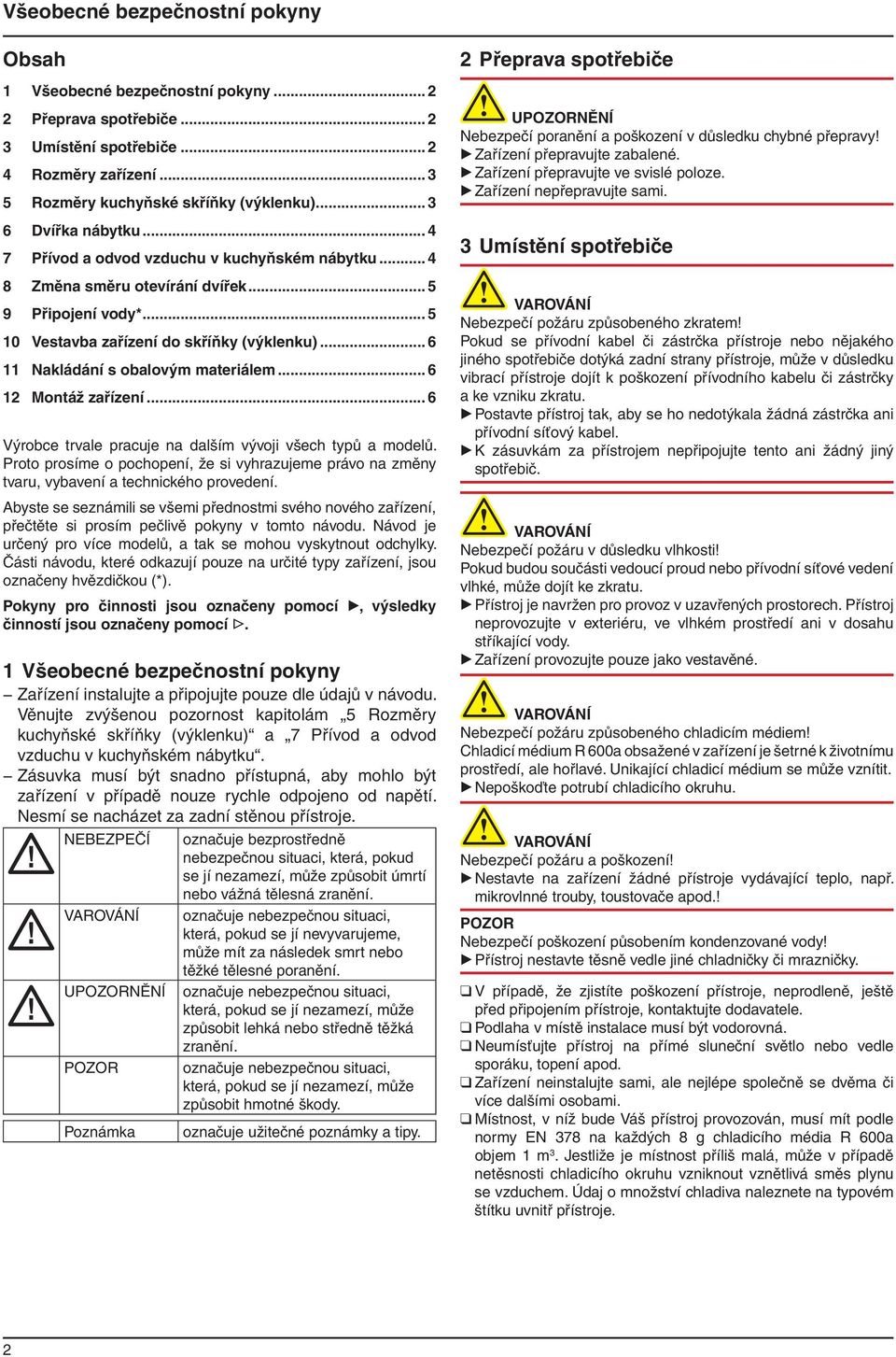 .. 6 11 Nakládání s obalovým materiálem... 6 12 Montáž zařízení... 6 Výrobce trvale pracuje na dalším vývoji všech typů a modelů.