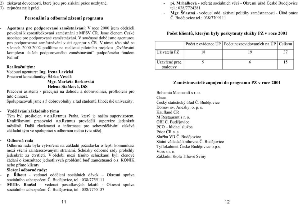Jsme členem České asociace pro podporované zaměstnávání. V současné době jsme agenturou pro podporované zaměstnávání v síti agentur v ČR.