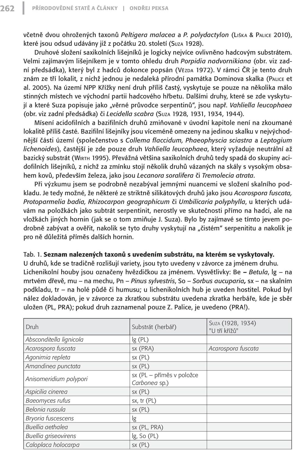 viz zadní předsádka), který byl z hadců dokonce popsán (Vě z d a 1972). V rámci ČR je tento druh znám ze tří lokalit, z nichž jednou je nedaleká přírodní památka Dominova skalka (Pa l i c e et al.