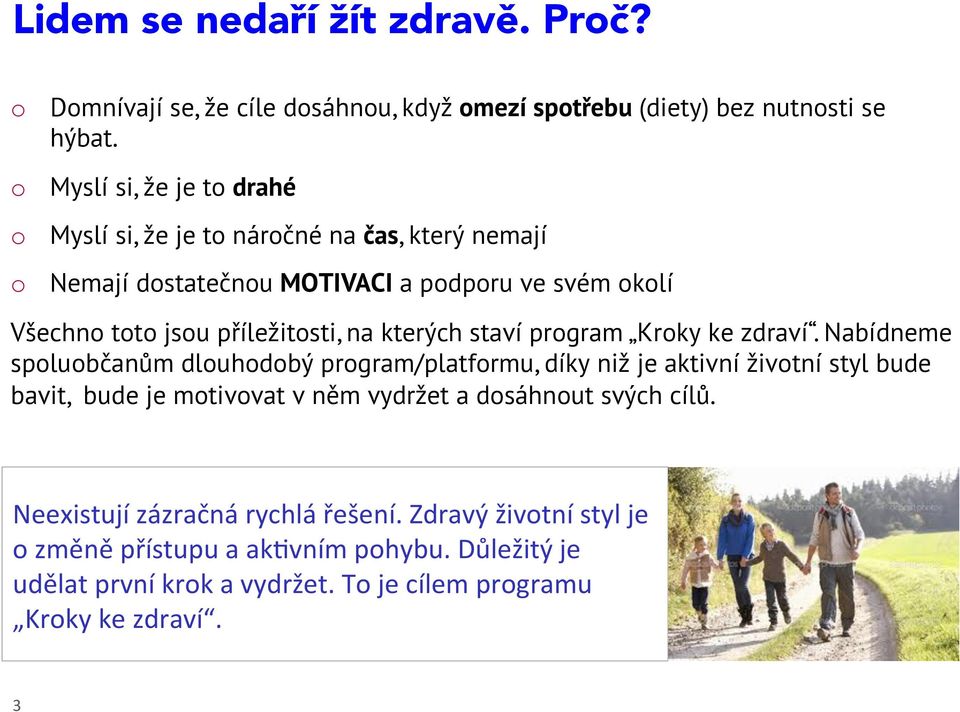 kterých staví program Kroky ke zdraví.