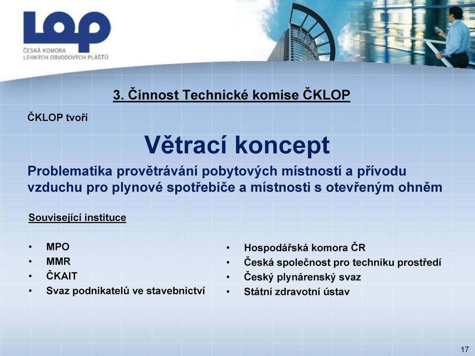 ohněm Související instituce MPO MMR ČKAIT Svaz podnikatelů ve stavebnictví Hospodářská