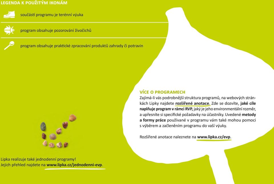 Zde se dozvíte, jaké cíle naplňuje program v rámci RVP, jaký je jeho environmentální rozměr, a upřesníte si specifické požadavky na účastníky.