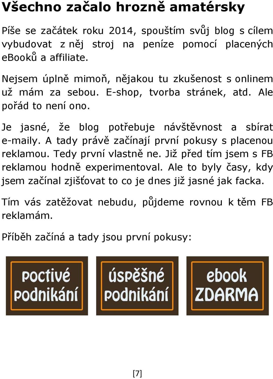 Je jasné, že blog potřebuje návštěvnost a sbírat e-maily. A tady právě začínají první pokusy s placenou reklamou. Tedy první vlastně ne.