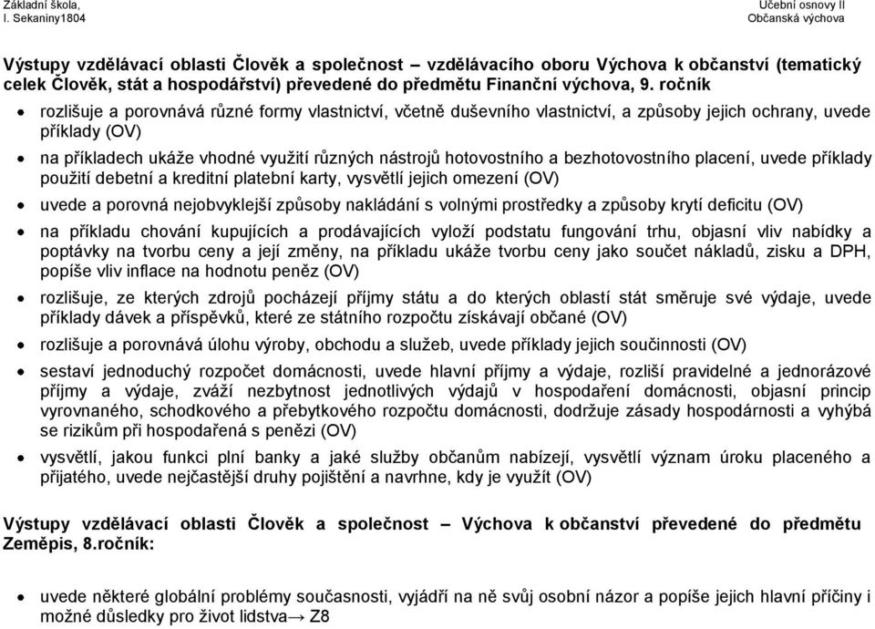 bezhotovostního placení, uvede příklady použití debetní a kreditní platební karty, vysvětlí jejich omezení (OV) uvede a porovná nejobvyklejší způsoby nakládání s volnými prostředky a způsoby krytí