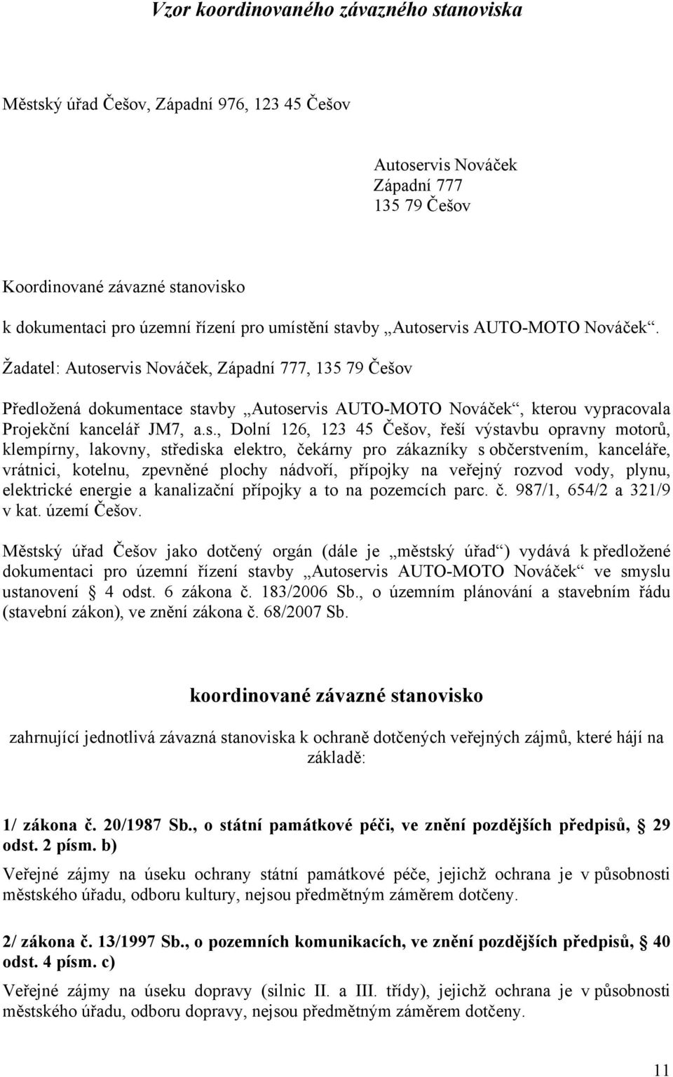 Žadatel: Autose