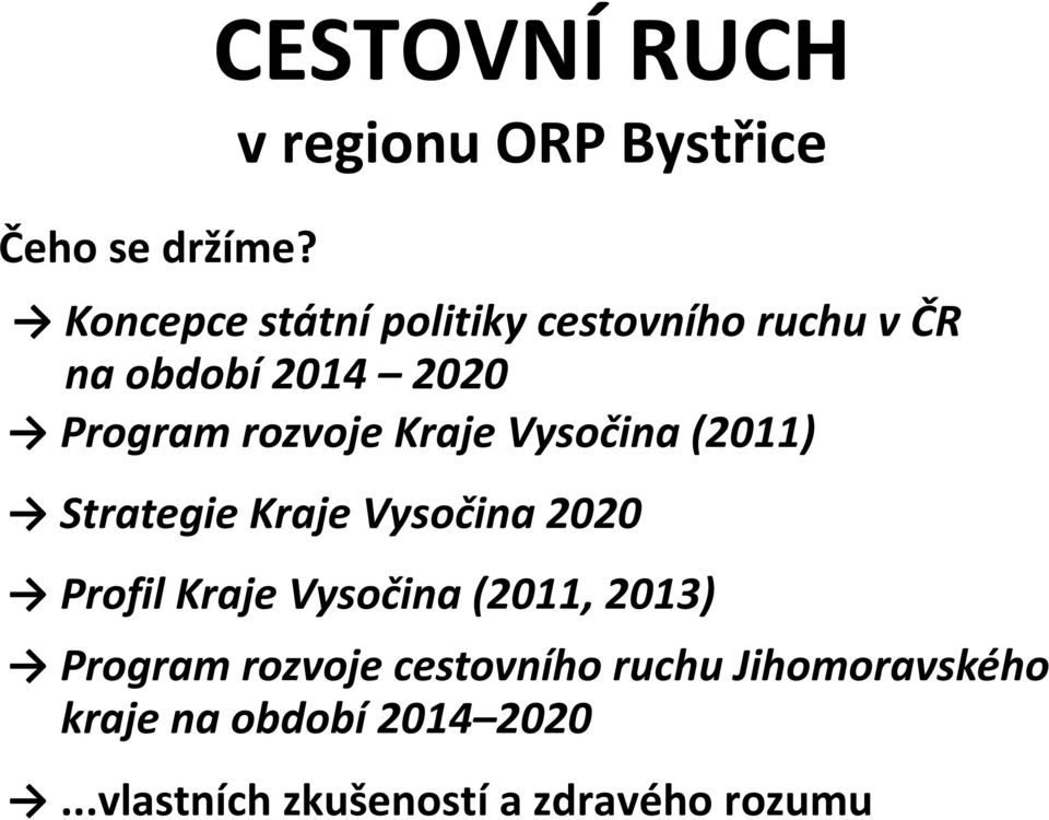 Kraje Vysočina (2011) Strategie Kraje Vysočina 2020 Profil Kraje Vysočina (2011,