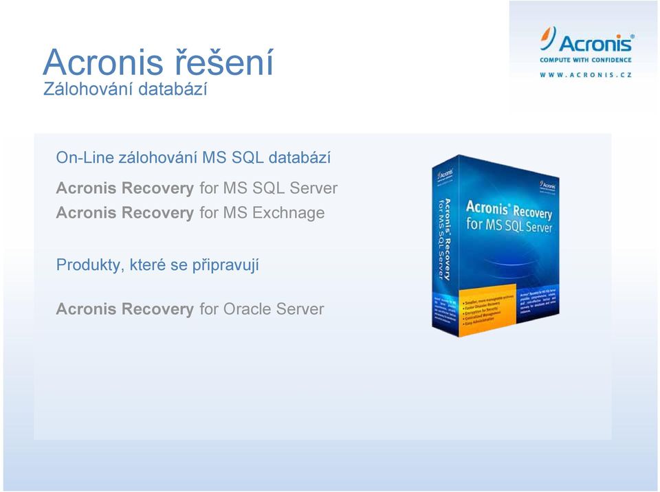 SQL Server Acronis Recovery for MS Exchnage