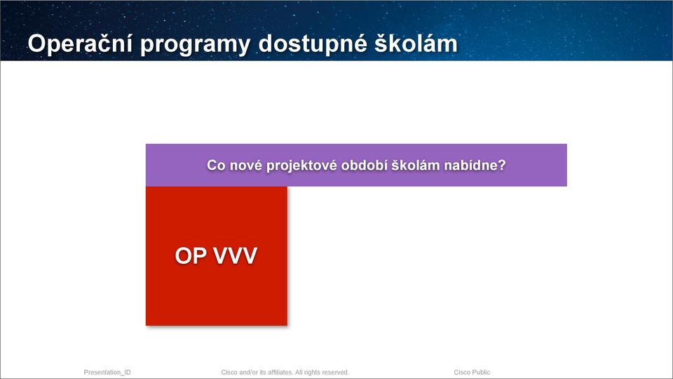 nové projektové