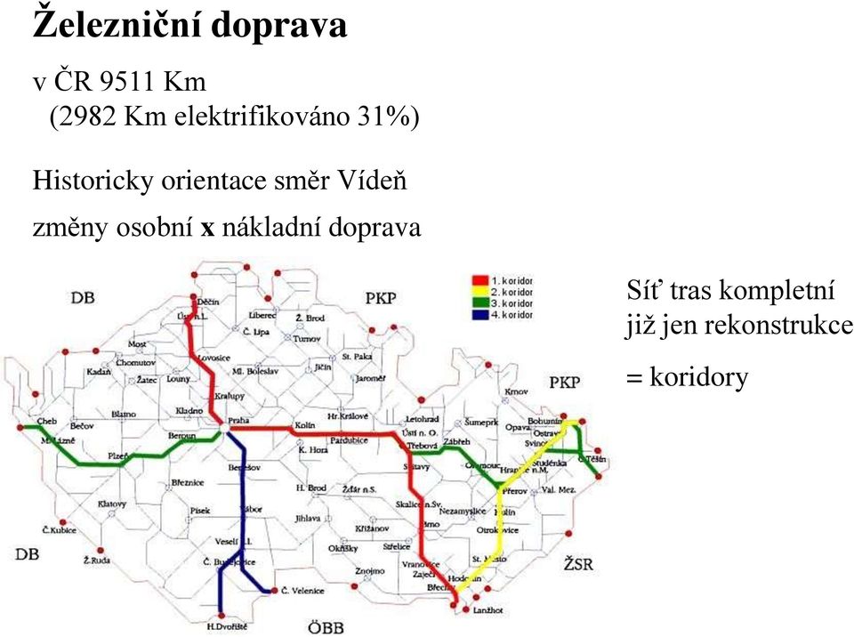 směr Vídeň změny osobní x nákladní doprava