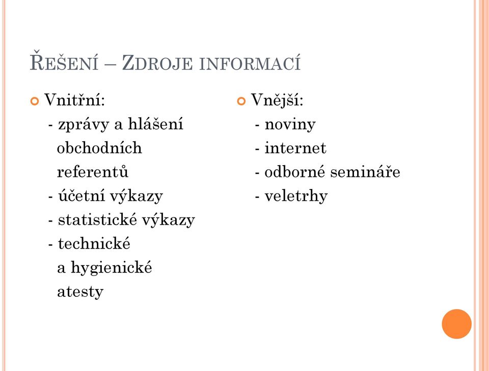 statistické výkazy - technické a hygienické