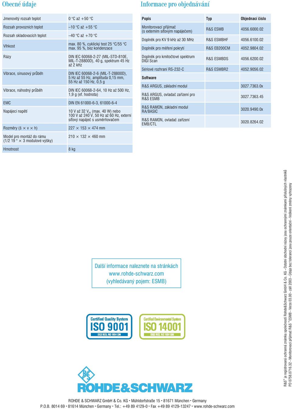 95 %, bez kondenzace DIN IEC 60068-2-27 (MIL-STD-810E, MIL-T-28800D), 40 g, spektrum 45 Hz až 2 khz DIN IEC 60068-2-6 (MIL-T-28800D), 5 Hz až 55 Hz, amplituda 0,15 mm, 55 Hz až 150 Hz, 0,5 g DIN IEC