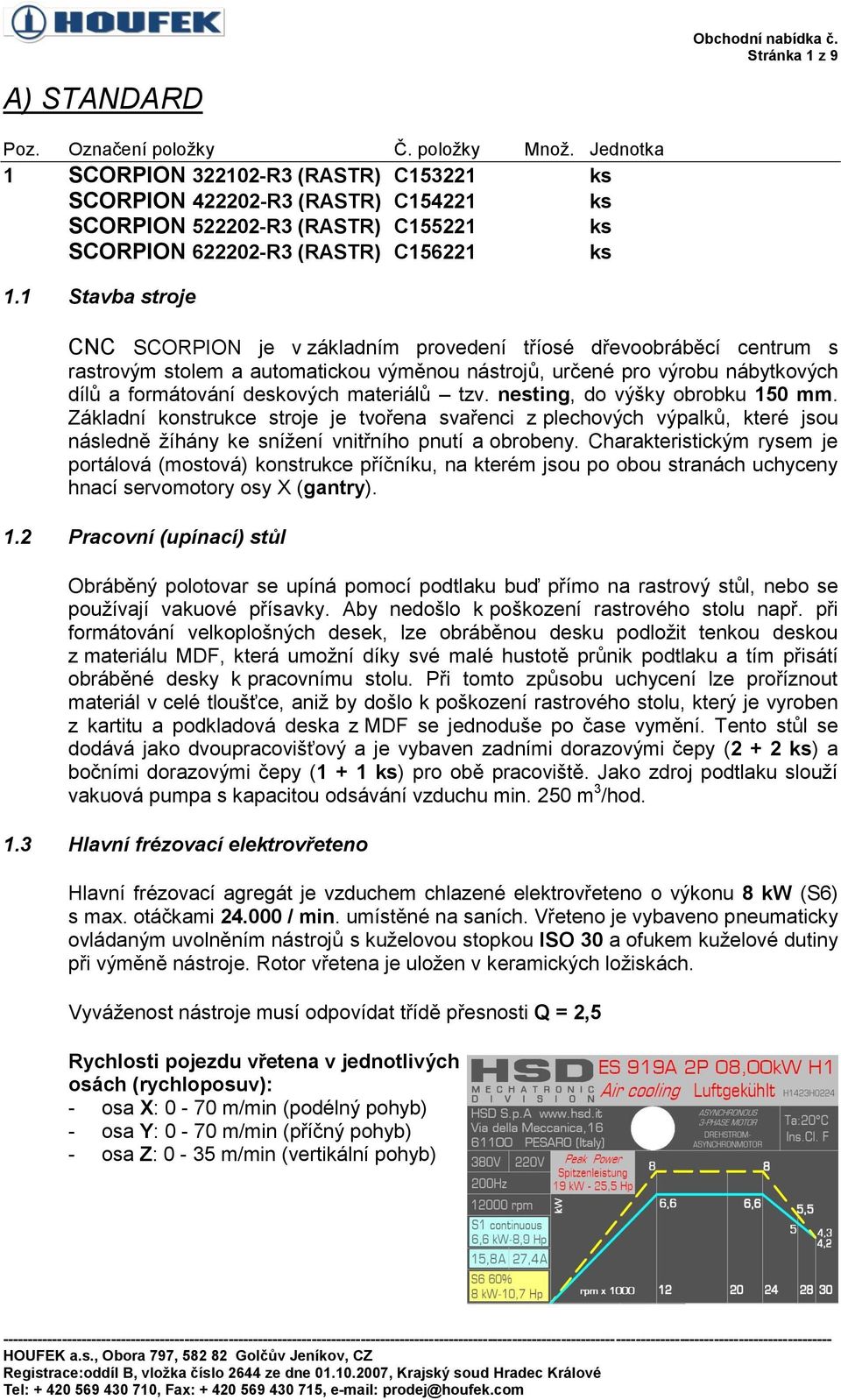 materiálů tzv. nesting, do výšky obrobku 150 mm. Základní konstrukce stroje je tvořena svařenci z plechových výpalků, které jsou následně žíhány ke snížení vnitřního pnutí a obrobeny.