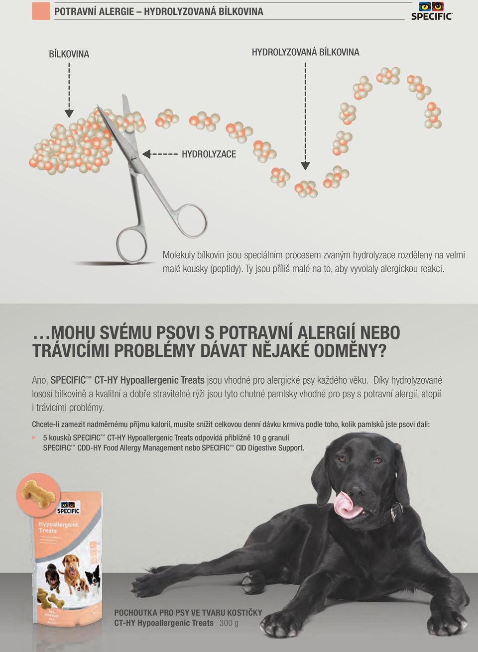 Ano, SPECIFIC CT-HY Hypoallergenic Treats jsou vhodné pro alergické psy každého věku.