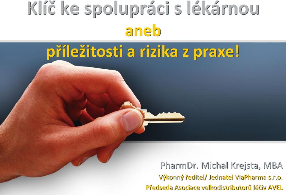 Michal Krejsta, MBA Výkonný ředitel/ Jednatel