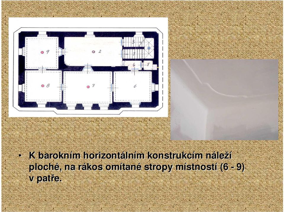 ploché,, na rákos r omítan tané