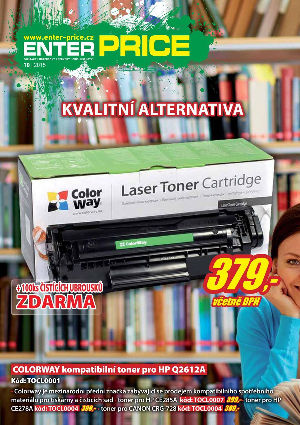 se prodejem kompatibilního spotřebního materiálu pro tiskárny a čisticích sad toner pro HP
