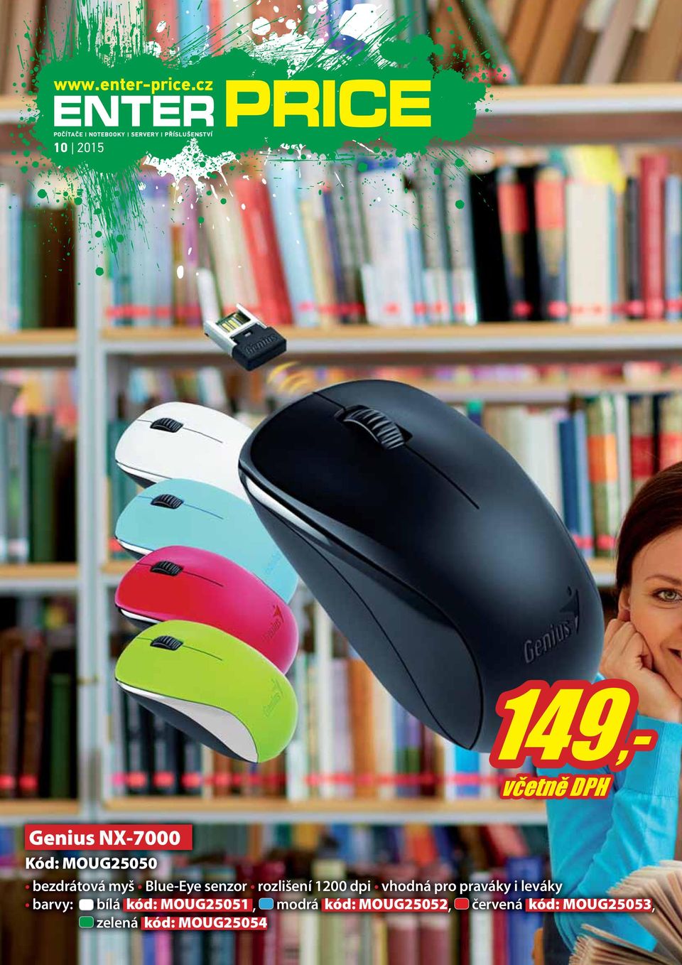 pro praváky i leváky barvy: bílá kód: MOUG25051, modrá