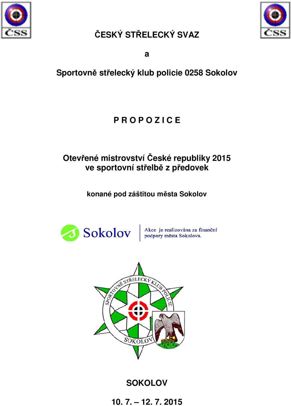 České republiky 2015 ve sportovní střelbě z předovek