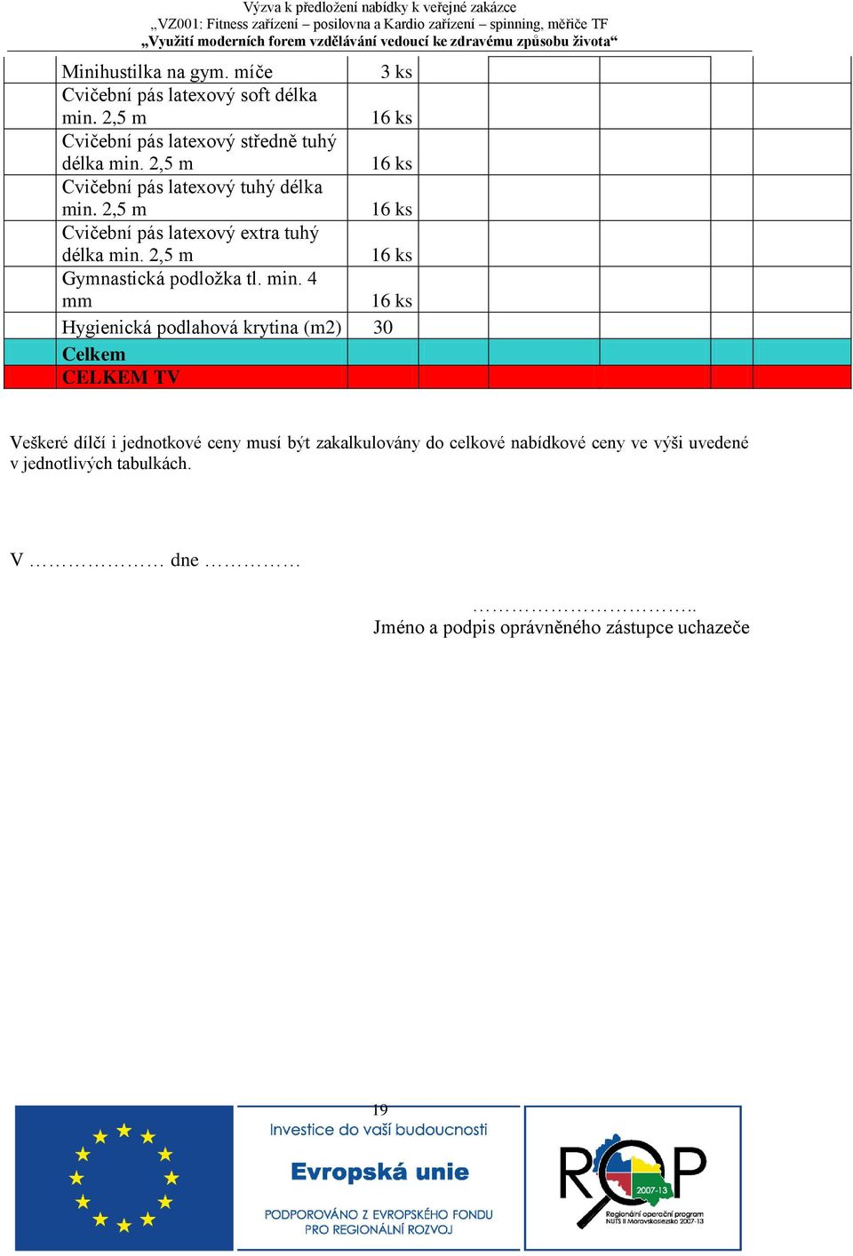 2,5 m Gymnastická podložka tl. min.