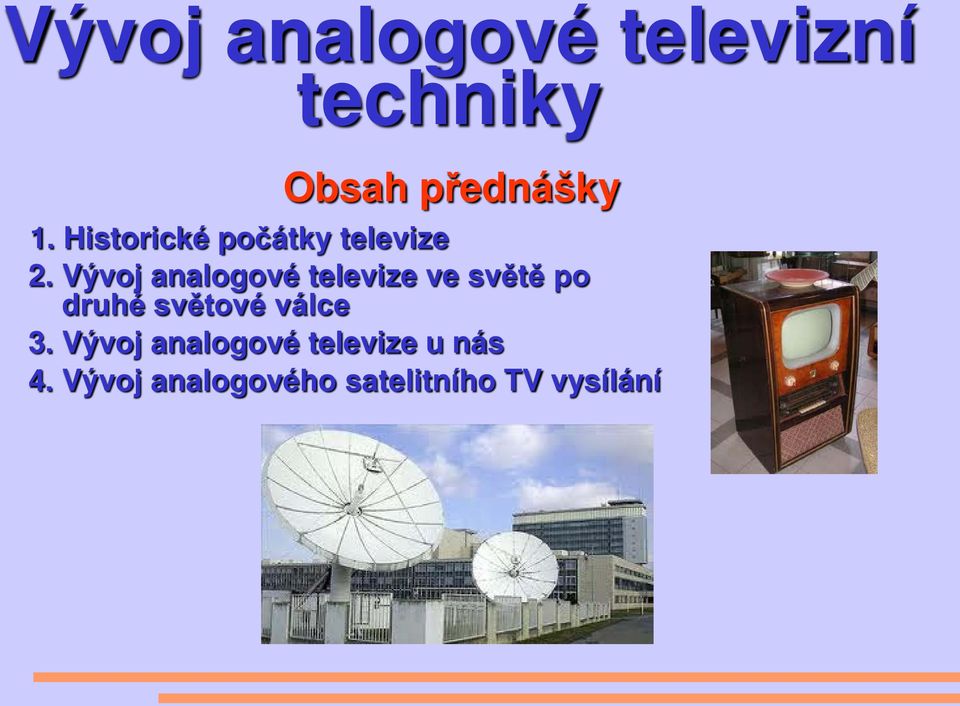 Vývoj analogové televize ve světě po druhé světové