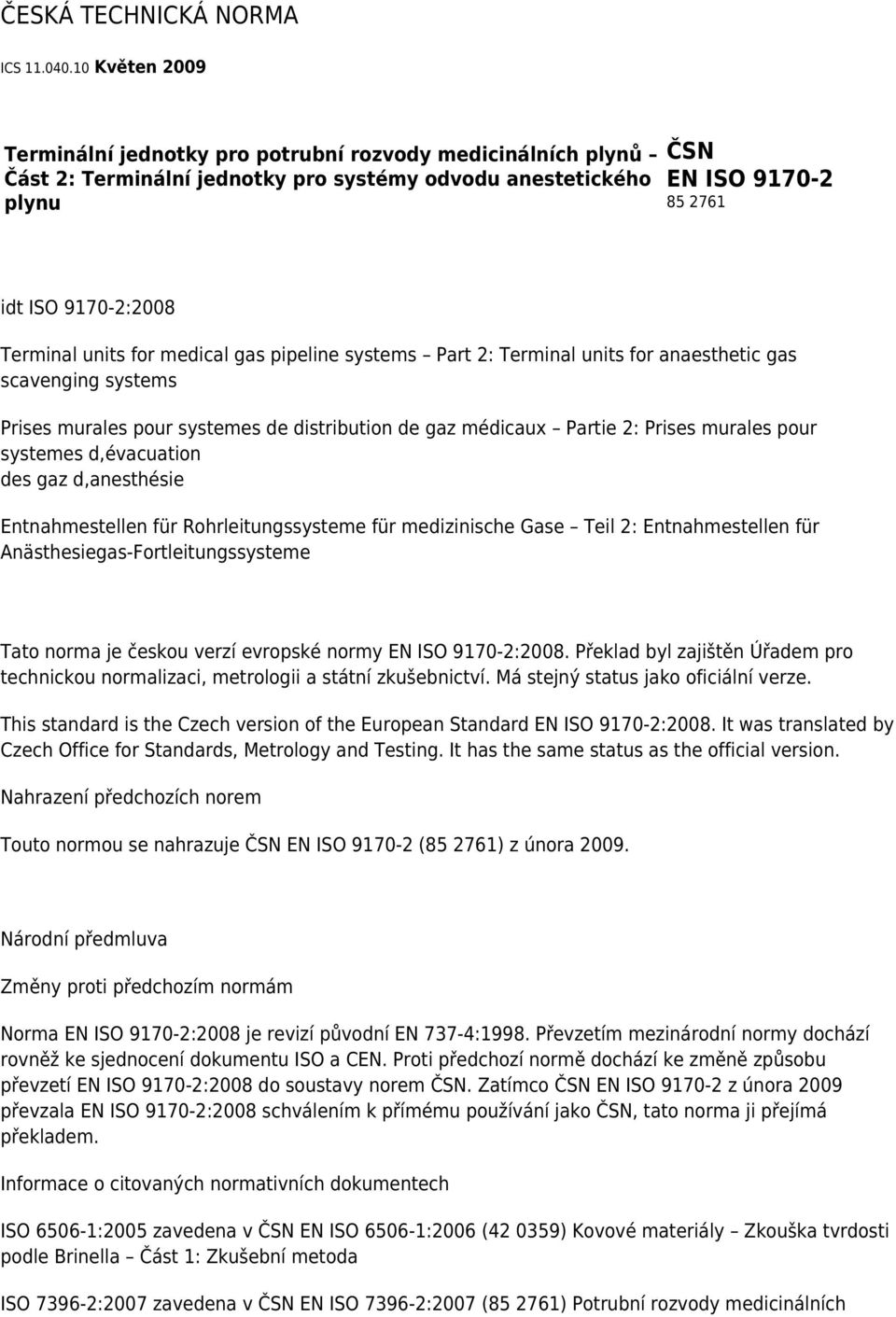 units for medical gas pipeline systems Part 2: Terminal units for anaesthetic gas scavenging systems Prises murales pour systemes de distribution de gaz médicaux Partie 2: Prises murales pour