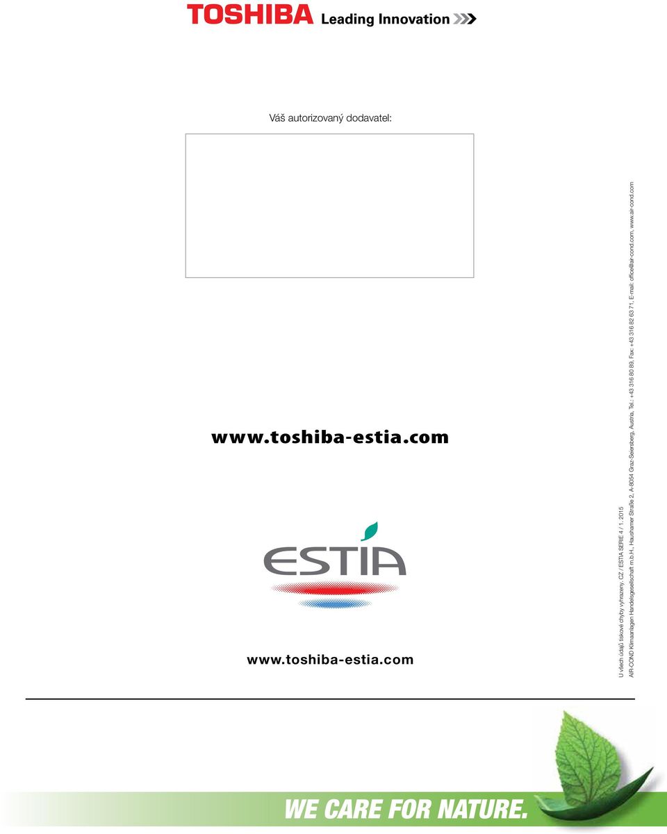 CZ / ESTIA SERIE 4 / 1. 2015 AIR-COND Klimaanlagen Handelsgesellscha