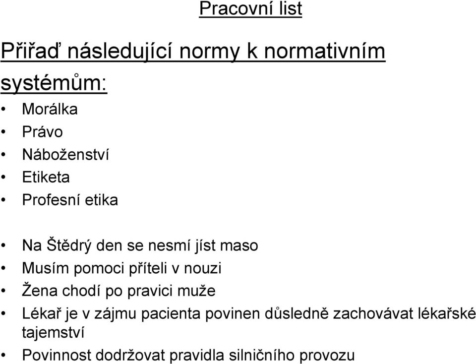 příteli v nouzi Žena chodí po pravici muže Lékař je v zájmu pacienta povinen