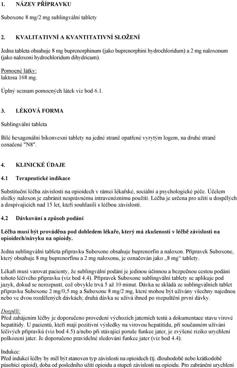 Pomocné látky: laktosa 168 mg. Úplný seznam pomocných látek viz bod 6.1. 3.