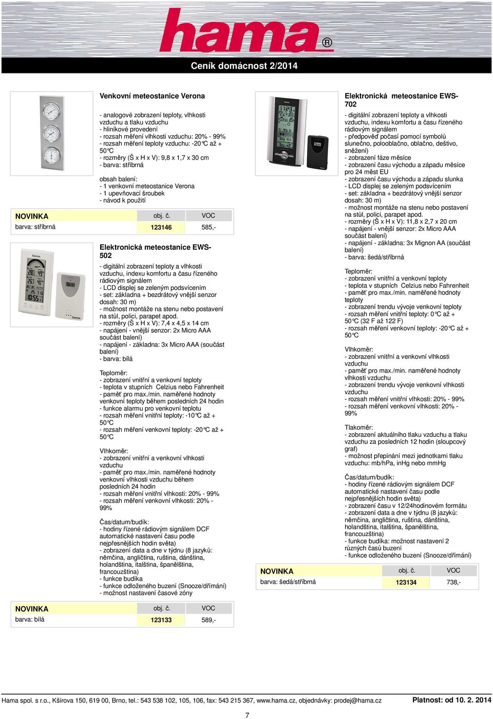 Elektronická meteostanice EWS- 502 - digitální zobrazení teploty a vlhkosti vzduchu, indexu komfortu a času řízeného rádiovým signálem - LCD displej se zeleným podsvícením - set: základna +