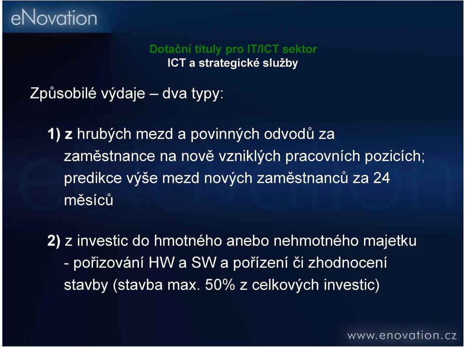 predikce výše mezd nových zaměstnanců za 24 měsíců 2) z investic do hmotného anebo