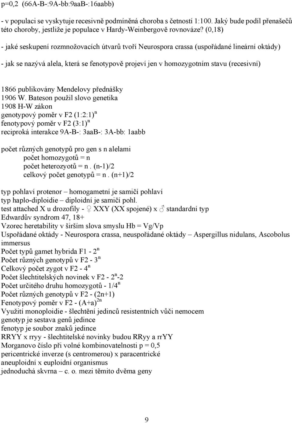 publikovány Mendelovy přednášky 1906 W.