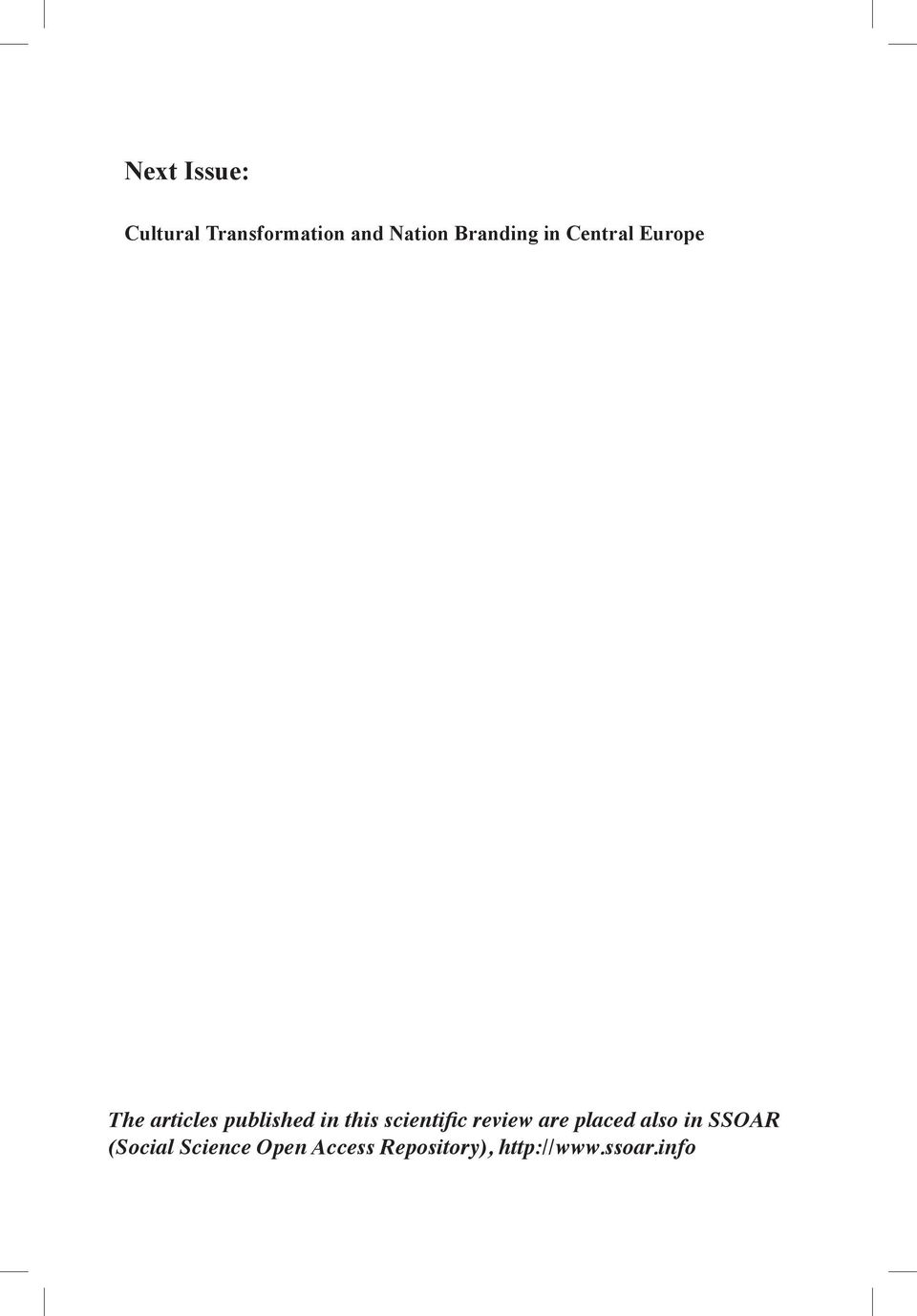 this scientific review are placed also in SSOAR