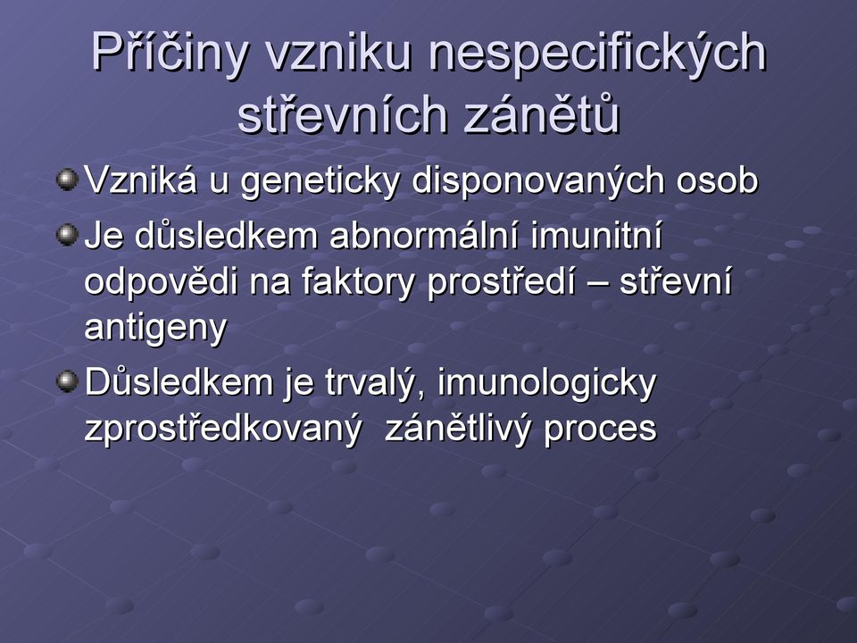 imunitní odpovědi na faktory prostředí střevní antigeny