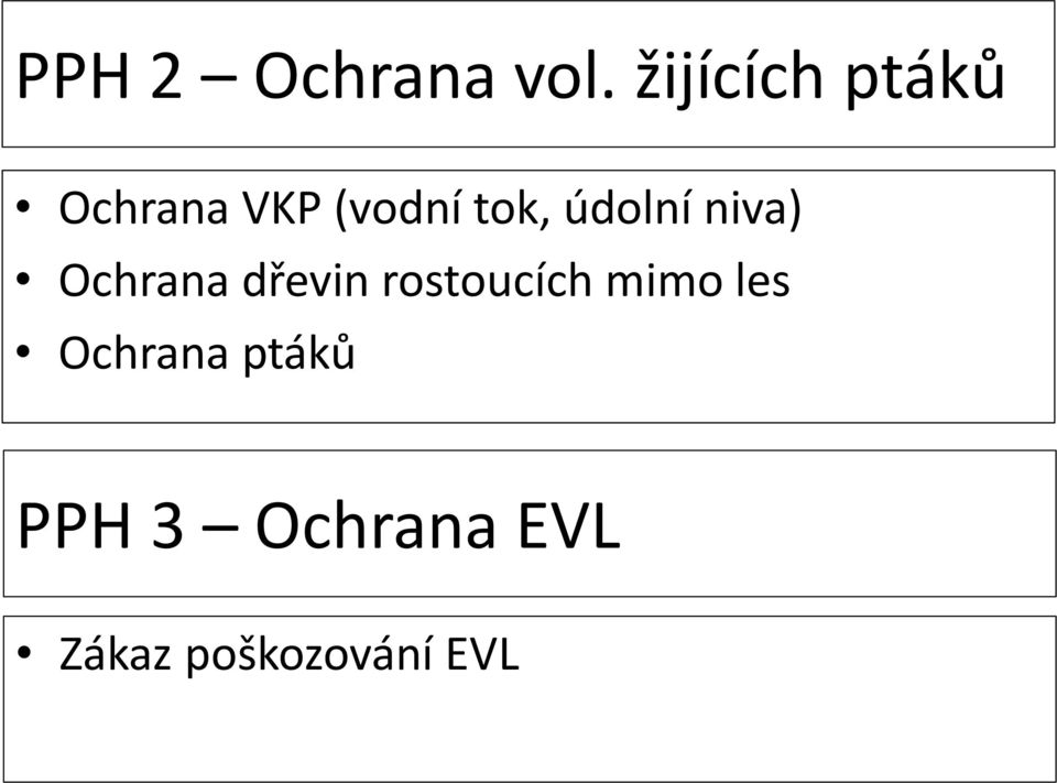 údolní niva) Ochrana dřevin rostoucích