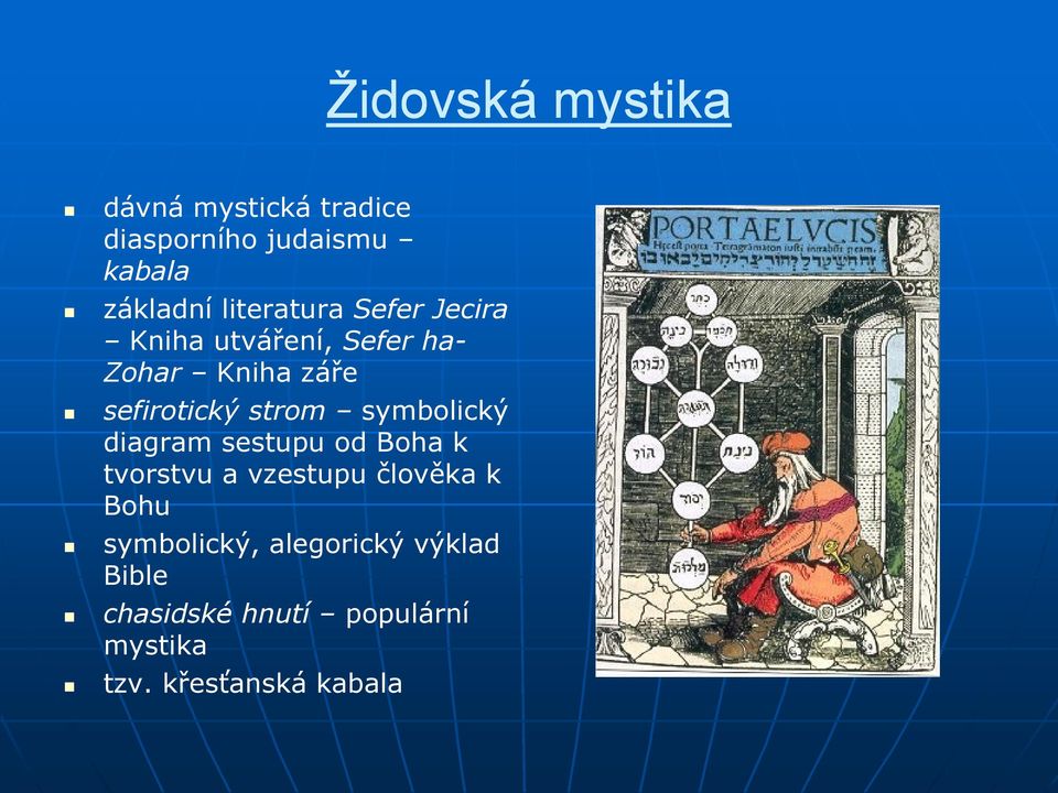 strom symbolický diagram sestupu od Boha k tvorstvu a vzestupu člověka k Bohu