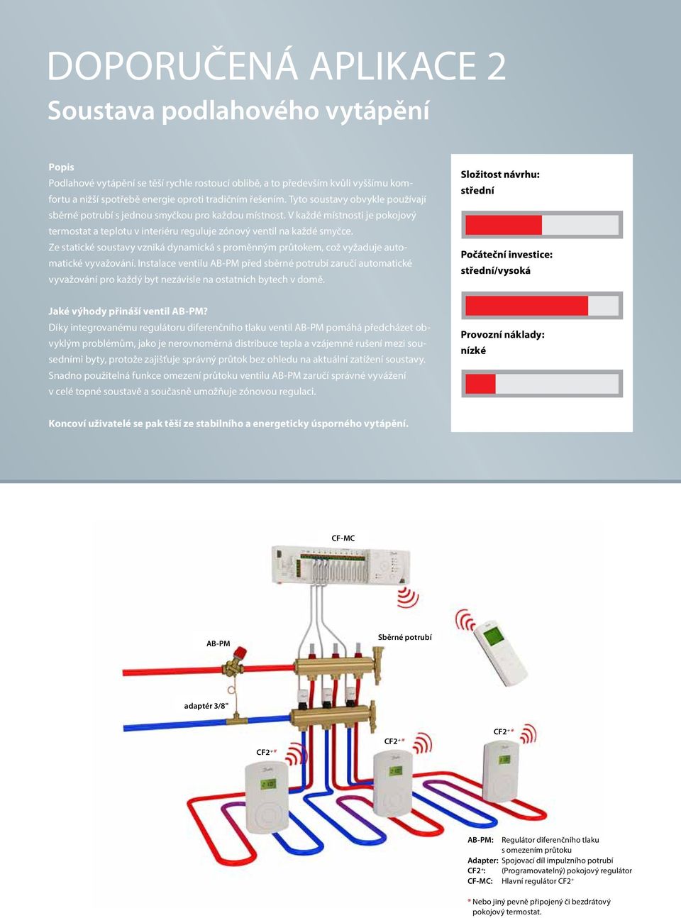 Ze statické soustavy vzniká dynamická s proměnným průtokem, což vyžaduje automatické vyvažování.