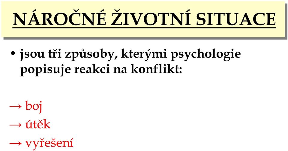 popisuje reakci na