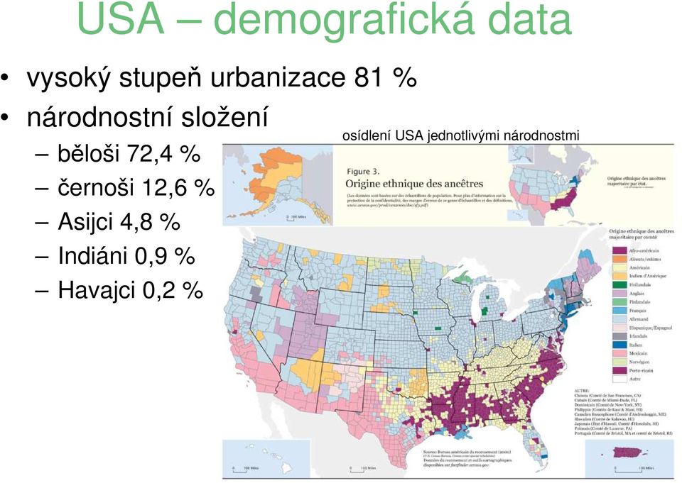 72,4 % černoši 12,6 % Asijci 4,8 % Indiáni