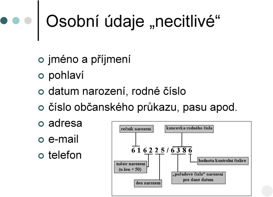 rodné číslo číslo občanského