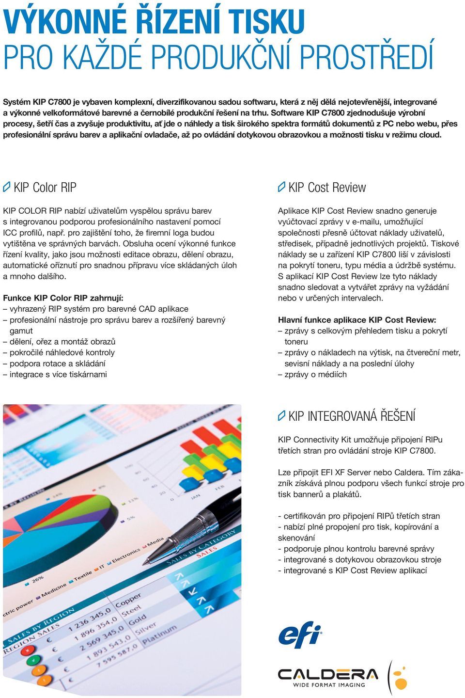 Software KIP C7800 zjednodušuje výrobní procesy, šetří čas a zvyšuje produktivitu, ať jde o náhledy a tisk širokého spektra formátů dokumentů z PC nebo webu, přes profesionální správu barev a