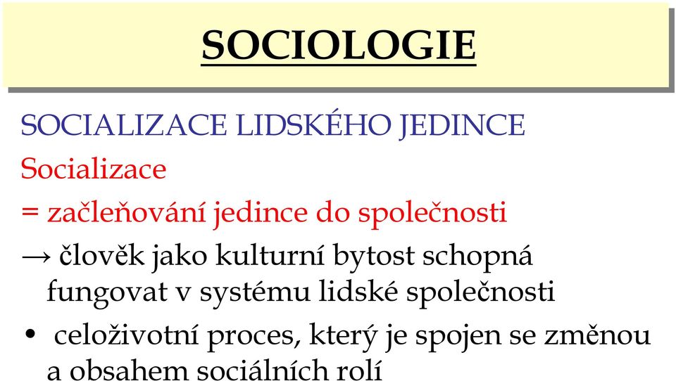 bytost schopná fungovat v systému lidské společnosti