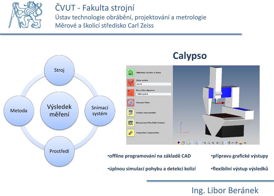 základě CAD úplnou simulací pohybu a detekcí