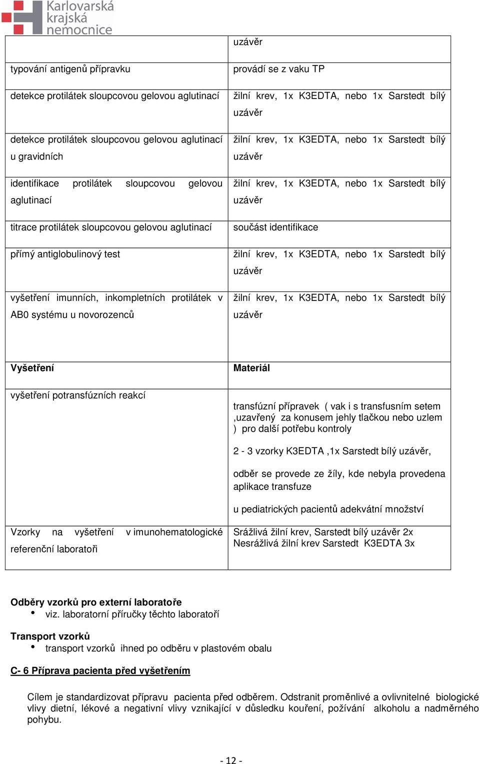 1x Sarstedt bílý uzávěr žilní krev, 1x K3EDTA, nebo 1x Sarstedt bílý uzávěr žilní krev, 1x K3EDTA, nebo 1x Sarstedt bílý uzávěr součást identifikace žilní krev, 1x K3EDTA, nebo 1x Sarstedt bílý